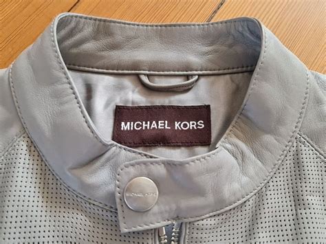 michael kors lederjacke herren grau|Michael Kors collection jacket.